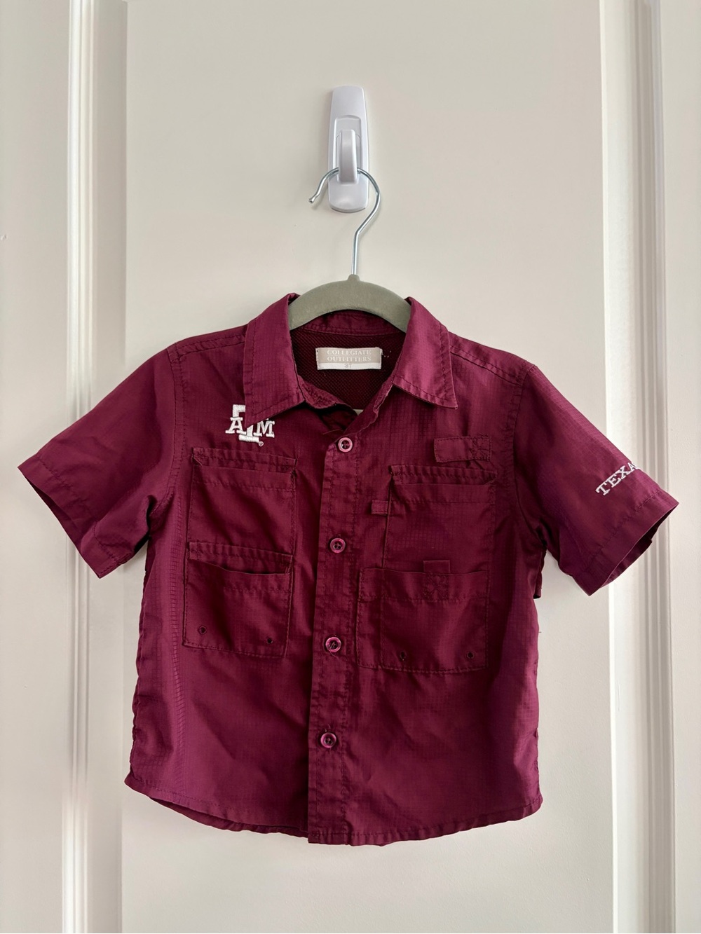 Texas A&M Short-Sleeve Button-Up Kids Shirt